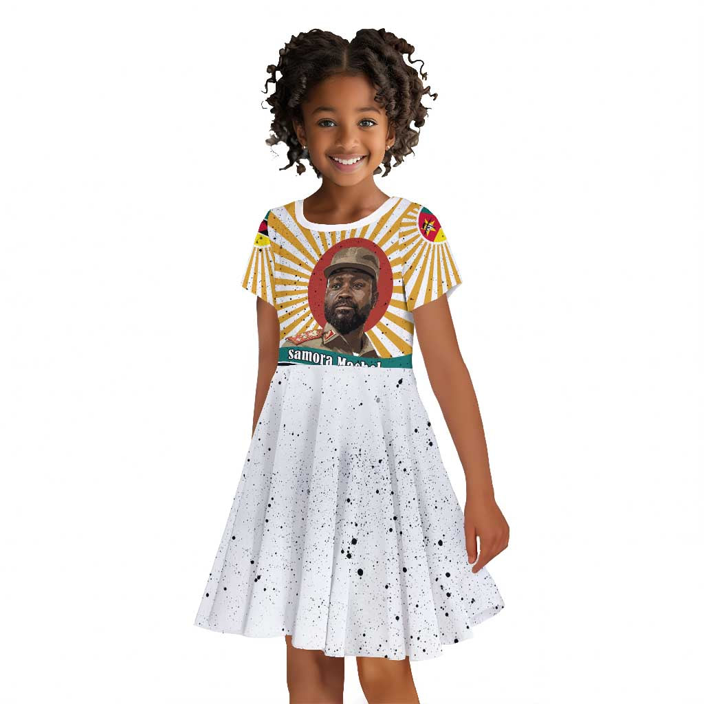 Samora Machel Kid Short Sleeve Dress Radiant Sunburst Bold Anti-Colonial Quote Mozambique Liberation - African Revolutionary Art - Wonder Print Shop