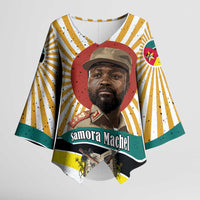 Samora Machel Kimono Sleeve Blouse Radiant Sunburst Bold Anti-Colonial Quote Mozambique Liberation - African Revolutionary Art - Wonder Print Shop