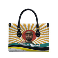 Samora Machel Leather Bag Radiant Sunburst Bold Anti-Colonial Quote Mozambique Liberation - African Revolutionary Art - Wonder Print Shop