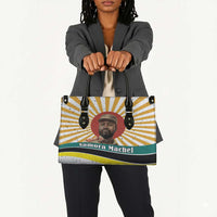 Samora Machel Leather Bag Radiant Sunburst Bold Anti-Colonial Quote Mozambique Liberation - African Revolutionary Art - Wonder Print Shop
