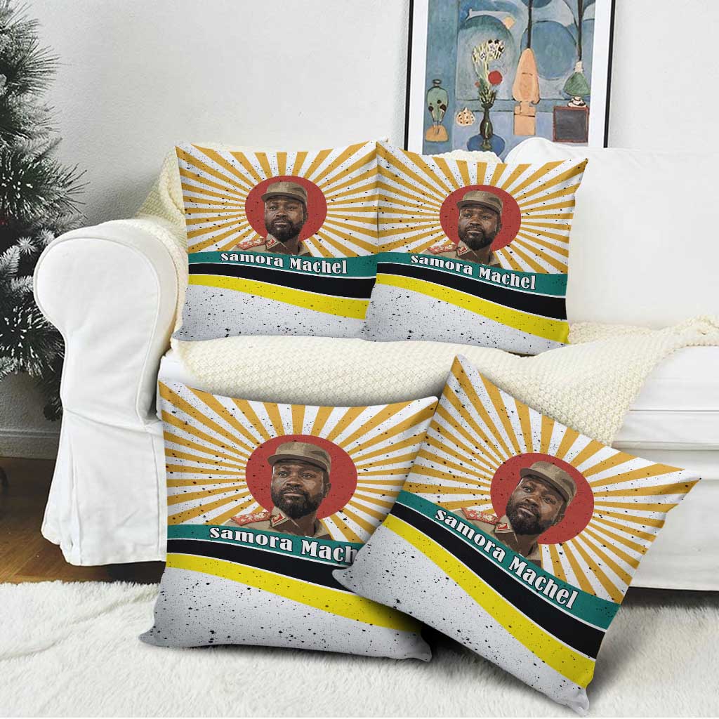 Samora Machel Pillow Cover Radiant Sunburst Bold Anti-Colonial Quote Mozambique Liberation - African Revolutionary Art - Wonder Print Shop