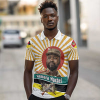 Samora Machel Polo Shirt Radiant Sunburst Bold Anti-Colonial Quote Mozambique Liberation - African Revolutionary Art - Wonder Print Shop