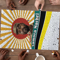 Samora Machel Puzzle Radiant Sunburst Bold Anti-Colonial Quote Mozambique Liberation - African Revolutionary Art - Wonder Print Shop