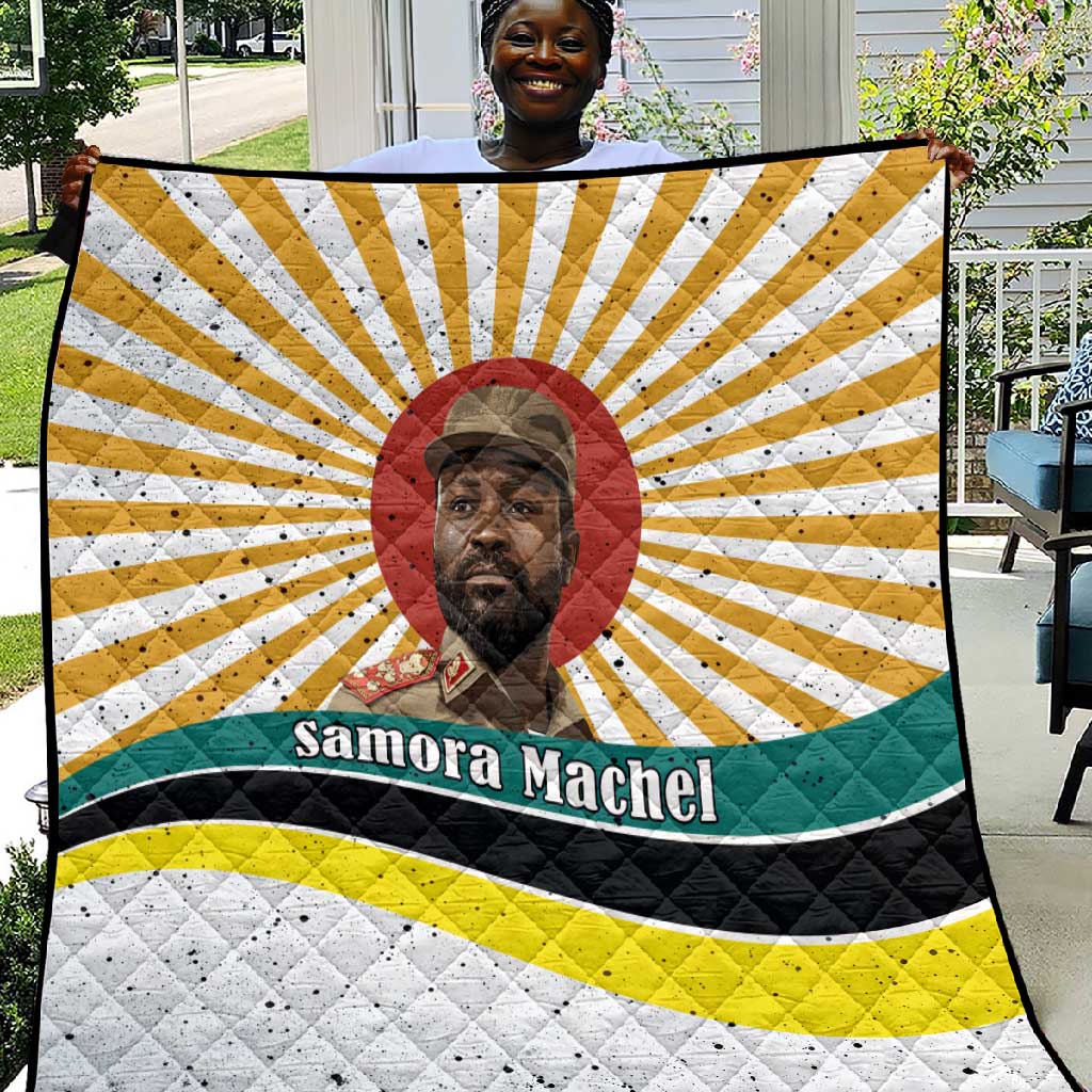 Samora Machel Quilt Radiant Sunburst Bold Anti-Colonial Quote Mozambique Liberation - African Revolutionary Art - Wonder Print Shop