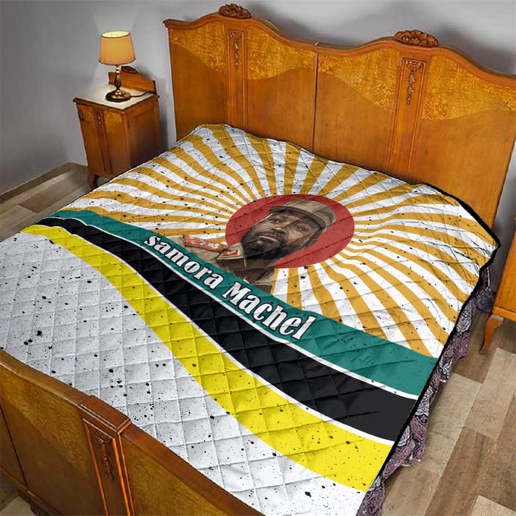 Samora Machel Quilt Radiant Sunburst Bold Anti-Colonial Quote Mozambique Liberation - African Revolutionary Art - Wonder Print Shop