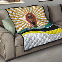 Samora Machel Quilt Radiant Sunburst Bold Anti-Colonial Quote Mozambique Liberation - African Revolutionary Art - Wonder Print Shop
