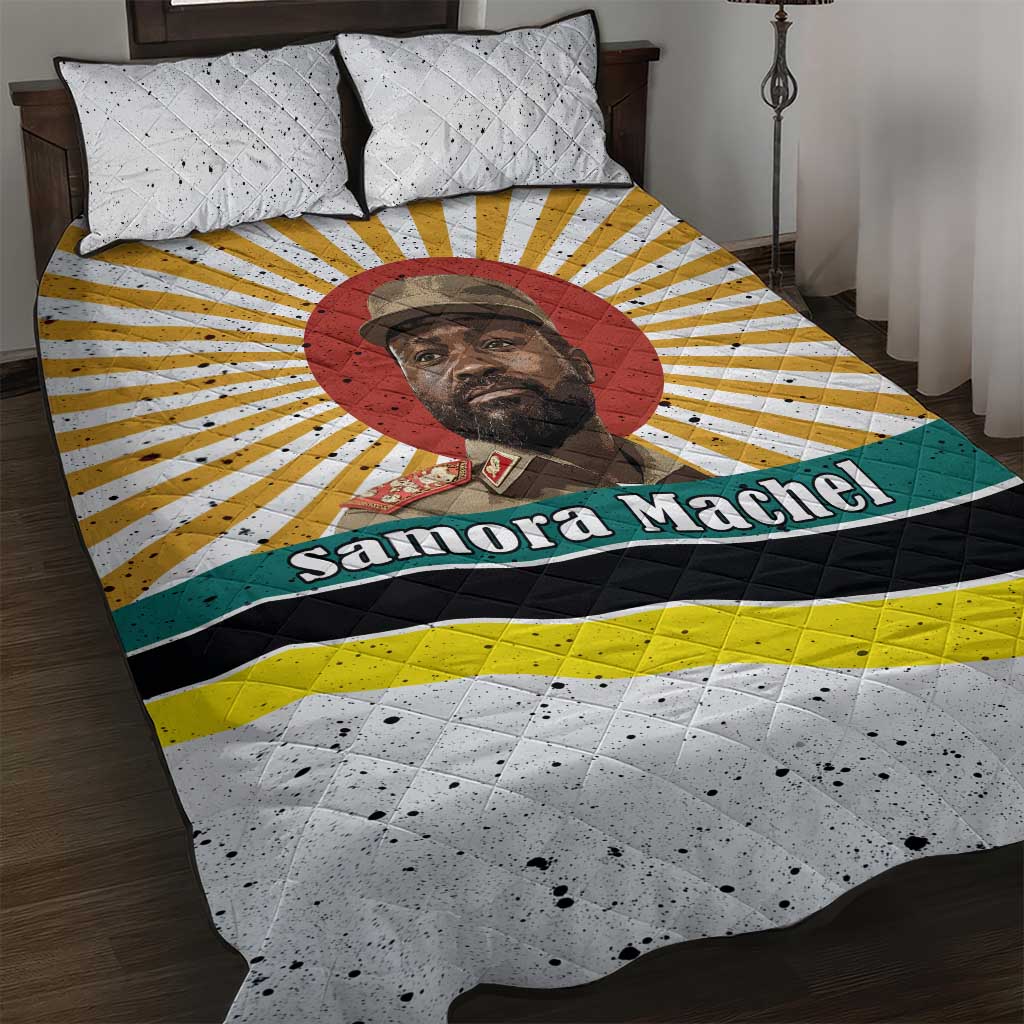 Samora Machel Quilt Bed Set Radiant Sunburst Bold Anti-Colonial Quote Mozambique Liberation - African Revolutionary Art - Wonder Print Shop