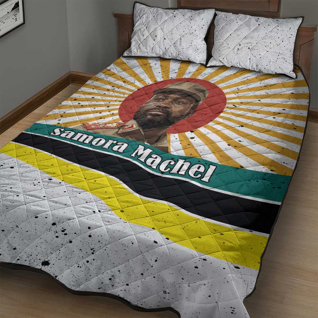 Samora Machel Quilt Bed Set Radiant Sunburst Bold Anti-Colonial Quote Mozambique Liberation - African Revolutionary Art - Wonder Print Shop