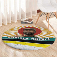 Samora Machel Round Carpet Radiant Sunburst Bold Anti-Colonial Quote Mozambique Liberation - African Revolutionary Art - Wonder Print Shop