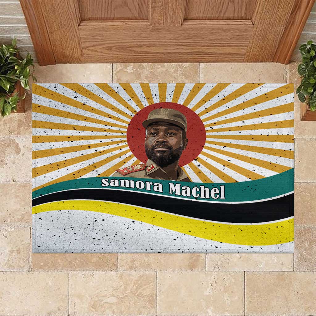 Samora Machel Rubber Doormat Radiant Sunburst Bold Anti-Colonial Quote Mozambique Liberation - African Revolutionary Art - Wonder Print Shop