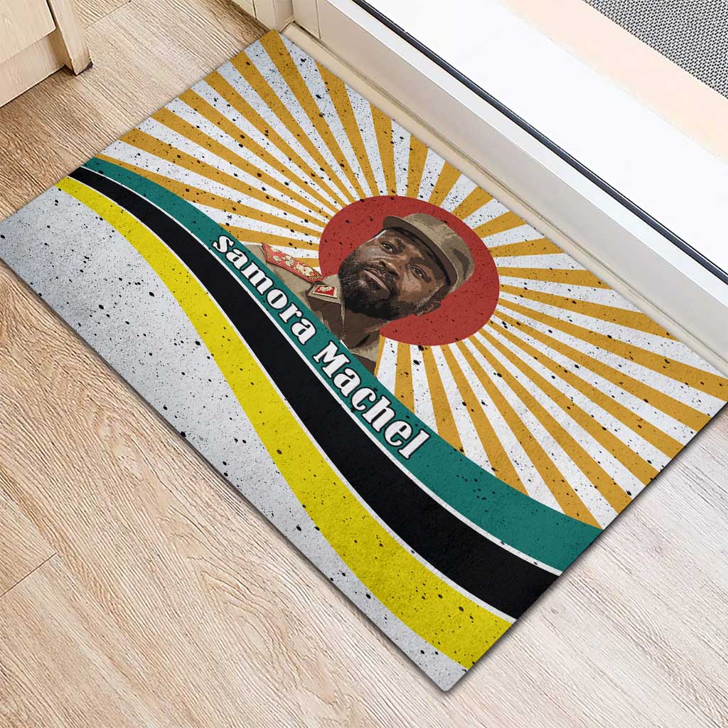 Samora Machel Rubber Doormat Radiant Sunburst Bold Anti-Colonial Quote Mozambique Liberation - African Revolutionary Art - Wonder Print Shop
