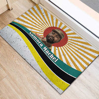Samora Machel Rubber Doormat Radiant Sunburst Bold Anti-Colonial Quote Mozambique Liberation - African Revolutionary Art - Wonder Print Shop