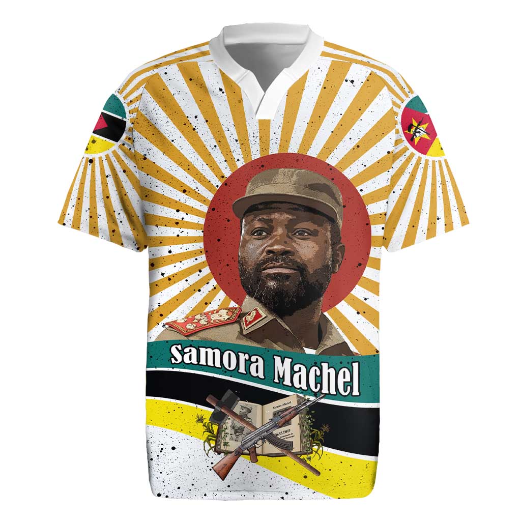 Samora Machel Rugby Jersey Radiant Sunburst Bold Anti-Colonial Quote Mozambique Liberation - African Revolutionary Art - Wonder Print Shop
