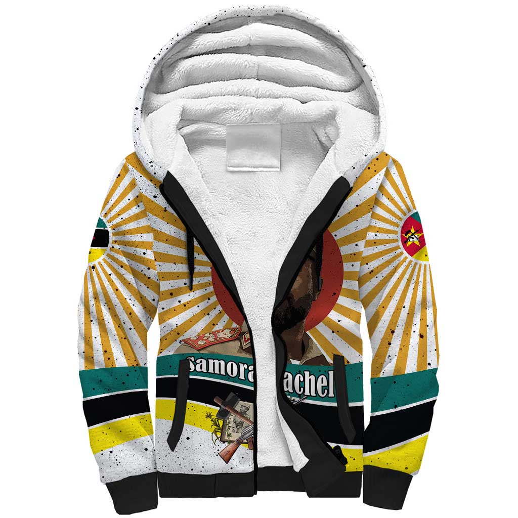 Samora Machel Sherpa Hoodie Radiant Sunburst Bold Anti-Colonial Quote Mozambique Liberation - African Revolutionary Art - Wonder Print Shop