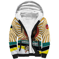 Samora Machel Sherpa Hoodie Radiant Sunburst Bold Anti-Colonial Quote Mozambique Liberation - African Revolutionary Art - Wonder Print Shop