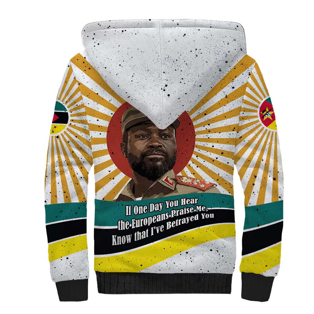 Samora Machel Sherpa Hoodie Radiant Sunburst Bold Anti-Colonial Quote Mozambique Liberation - African Revolutionary Art - Wonder Print Shop