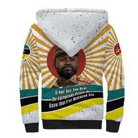 Samora Machel Sherpa Hoodie Radiant Sunburst Bold Anti-Colonial Quote Mozambique Liberation - African Revolutionary Art - Wonder Print Shop