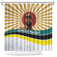 Samora Machel Shower Curtain Radiant Sunburst Bold Anti-Colonial Quote Mozambique Liberation - African Revolutionary Art - Wonder Print Shop