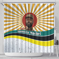 Samora Machel Shower Curtain Radiant Sunburst Bold Anti-Colonial Quote Mozambique Liberation - African Revolutionary Art - Wonder Print Shop