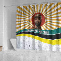 Samora Machel Shower Curtain Radiant Sunburst Bold Anti-Colonial Quote Mozambique Liberation - African Revolutionary Art - Wonder Print Shop