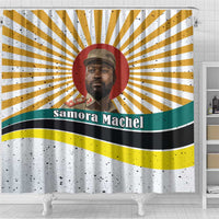 Samora Machel Shower Curtain Radiant Sunburst Bold Anti-Colonial Quote Mozambique Liberation - African Revolutionary Art - Wonder Print Shop