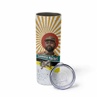 Samora Machel Skinny Tumbler Radiant Sunburst Bold Anti-Colonial Quote Mozambique Liberation - African Revolutionary Art - Wonder Print Shop
