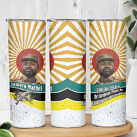 Samora Machel Skinny Tumbler Radiant Sunburst Bold Anti-Colonial Quote Mozambique Liberation - African Revolutionary Art - Wonder Print Shop