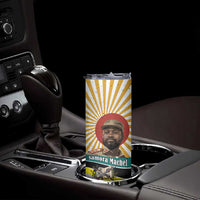 Samora Machel Skinny Tumbler Radiant Sunburst Bold Anti-Colonial Quote Mozambique Liberation - African Revolutionary Art - Wonder Print Shop