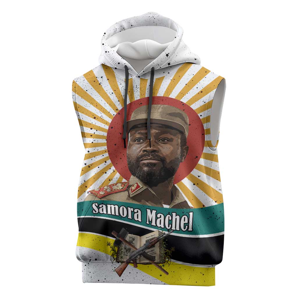 Samora Machel Sleeveless Hoodie Radiant Sunburst Bold Anti-Colonial Quote Mozambique Liberation - African Revolutionary Art - Wonder Print Shop