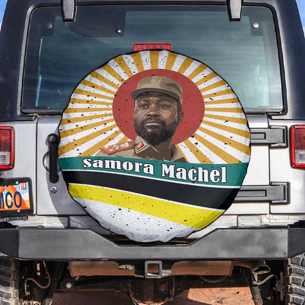 Samora Machel Spare Tire Cover Radiant Sunburst Bold Anti-Colonial Quote Mozambique Liberation - African Revolutionary Art - Wonder Print Shop
