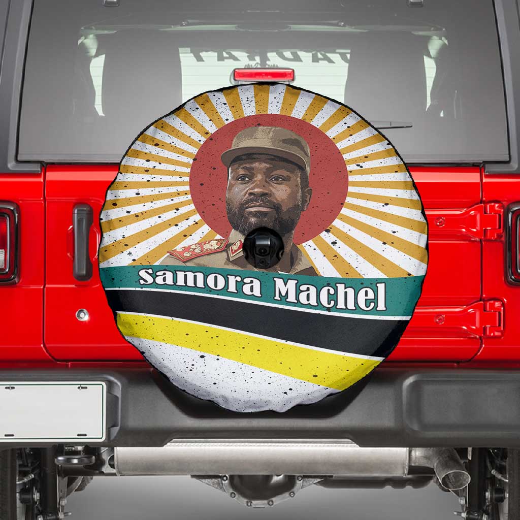 Samora Machel Spare Tire Cover Radiant Sunburst Bold Anti-Colonial Quote Mozambique Liberation - African Revolutionary Art - Wonder Print Shop