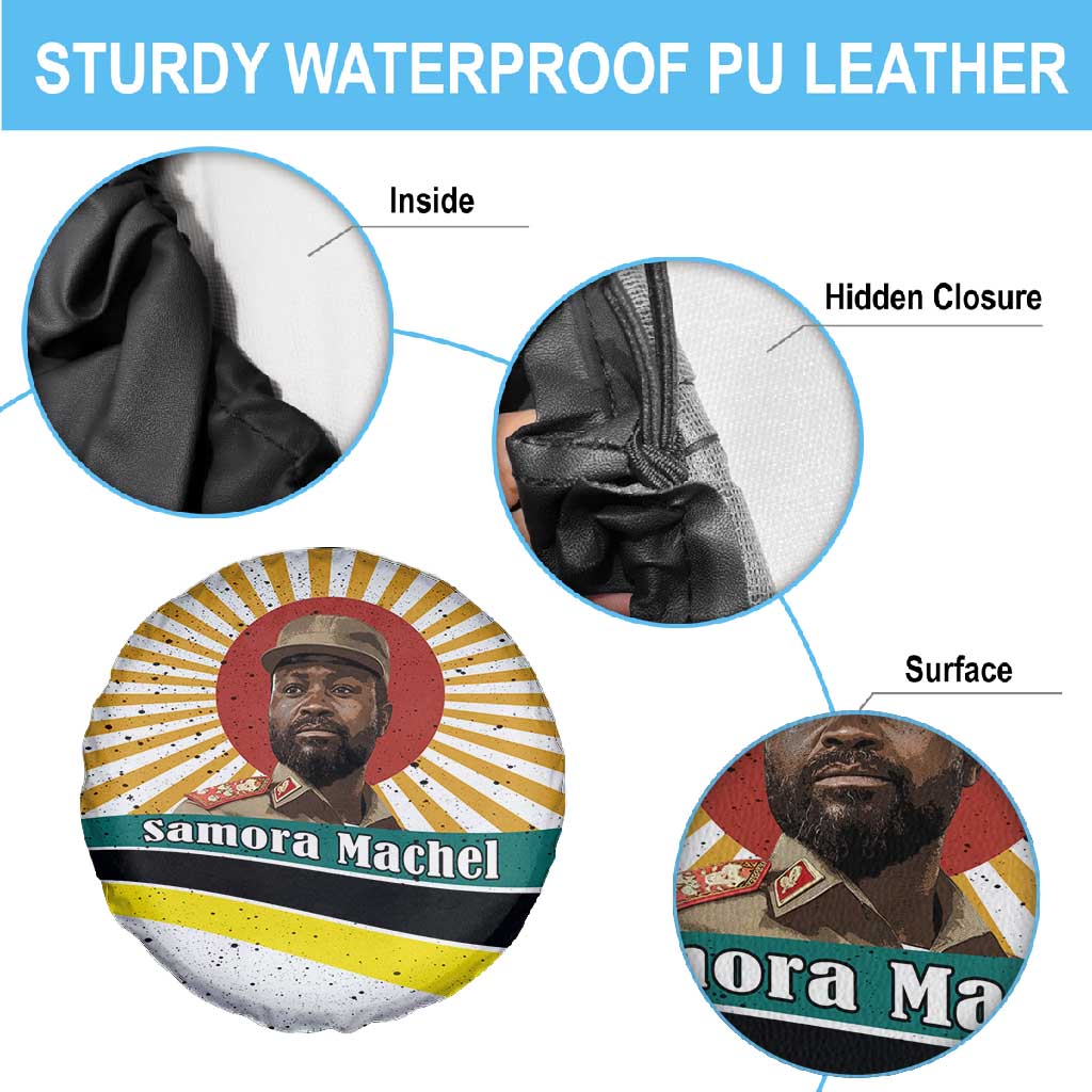 Samora Machel Spare Tire Cover Radiant Sunburst Bold Anti-Colonial Quote Mozambique Liberation - African Revolutionary Art - Wonder Print Shop