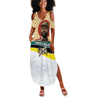 Samora Machel Summer Maxi Dress Radiant Sunburst Bold Anti-Colonial Quote Mozambique Liberation - African Revolutionary Art - Wonder Print Shop