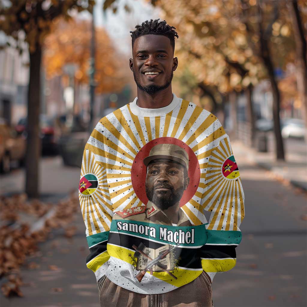 Samora Machel Sweatshirt Radiant Sunburst Bold Anti-Colonial Quote Mozambique Liberation - African Revolutionary Art - Wonder Print Shop