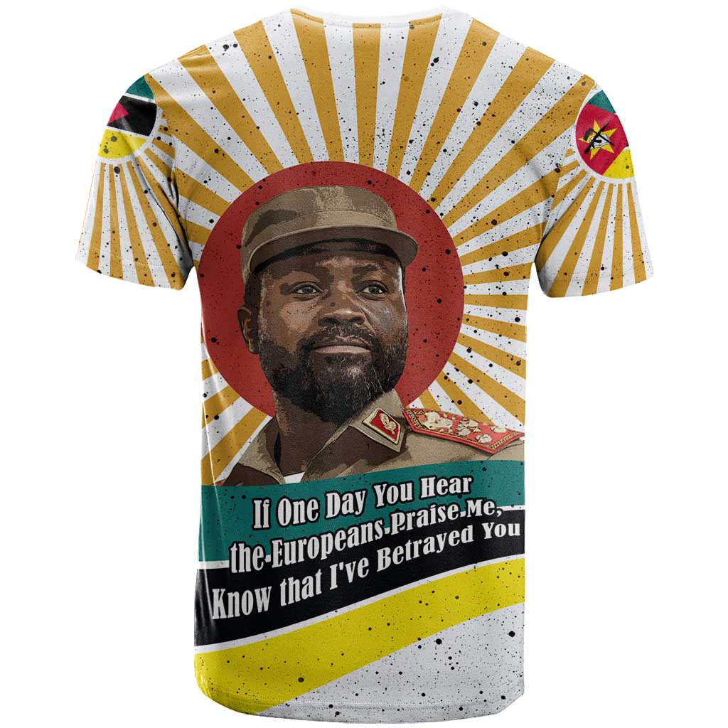 Samora Machel T shirt Radiant Sunburst Bold Anti-Colonial Quote Mozambique Liberation - African Revolutionary Art - Wonder Print Shop