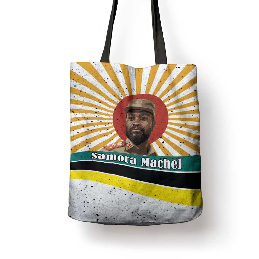 Samora Machel Tote Bag Radiant Sunburst Bold Anti-Colonial Quote Mozambique Liberation - African Revolutionary Art - Wonder Print Shop