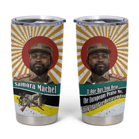 Samora Machel Tumbler Cup Radiant Sunburst Bold Anti-Colonial Quote Mozambique Liberation - African Revolutionary Art - Wonder Print Shop
