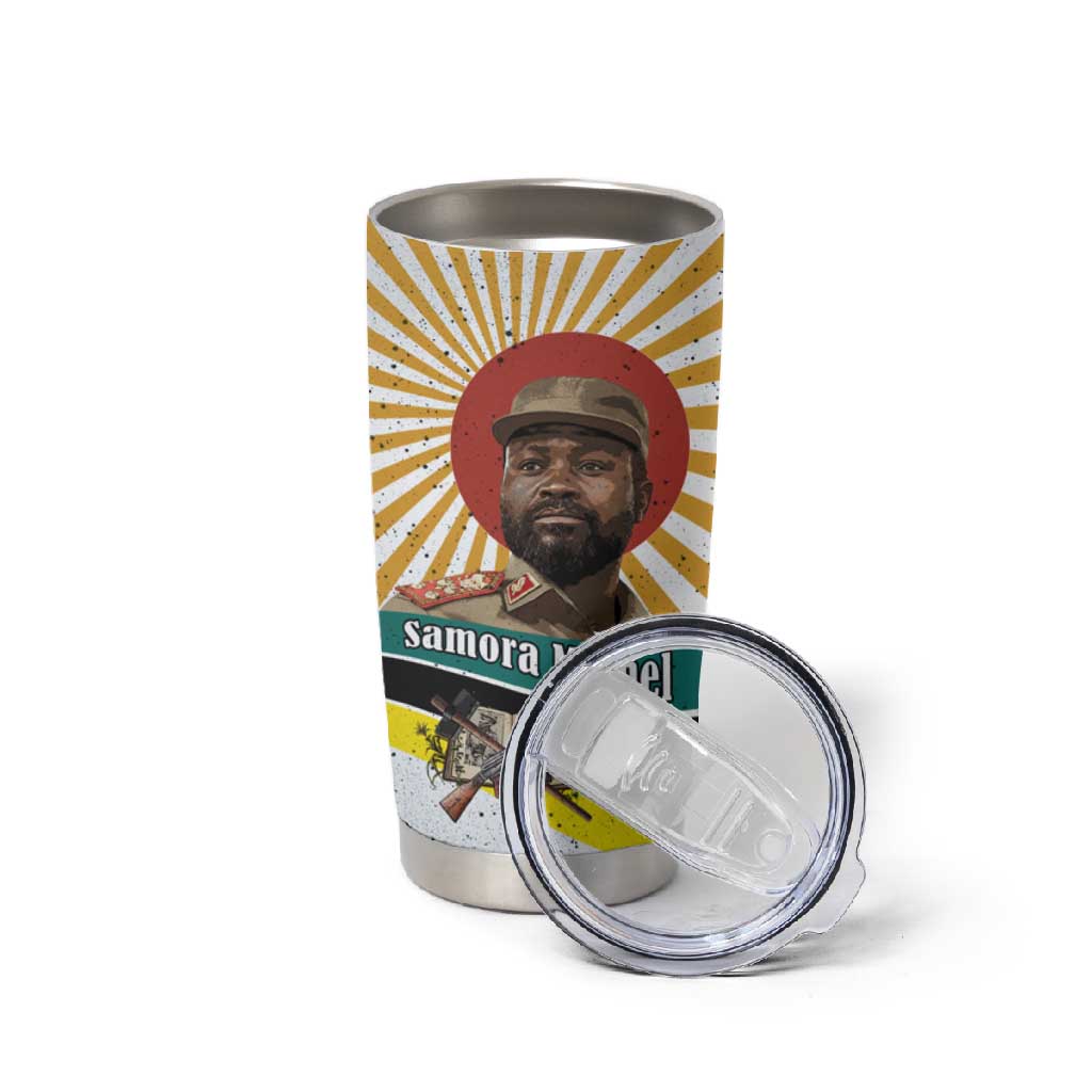 Samora Machel Tumbler Cup Radiant Sunburst Bold Anti-Colonial Quote Mozambique Liberation - African Revolutionary Art - Wonder Print Shop