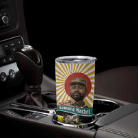 Samora Machel Tumbler Cup Radiant Sunburst Bold Anti-Colonial Quote Mozambique Liberation - African Revolutionary Art - Wonder Print Shop