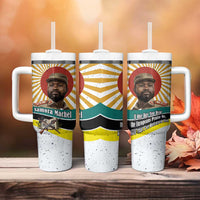 Samora Machel Tumbler With Handle Radiant Sunburst Bold Anti-Colonial Quote Mozambique Liberation - African Revolutionary Art - Wonder Print Shop