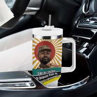 Samora Machel Tumbler With Handle Radiant Sunburst Bold Anti-Colonial Quote Mozambique Liberation - African Revolutionary Art - Wonder Print Shop