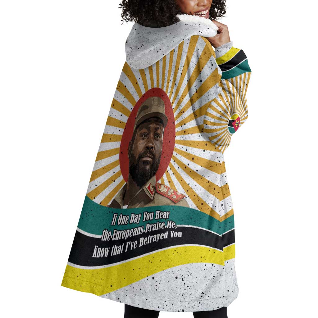 Samora Machel Wearable Blanket Hoodie Radiant Sunburst Bold Anti-Colonial Quote Mozambique Liberation - African Revolutionary Art - Wonder Print Shop