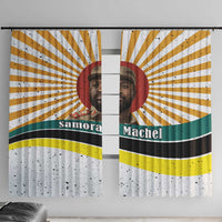 Samora Machel Window Curtain Radiant Sunburst Bold Anti-Colonial Quote Mozambique Liberation - African Revolutionary Art - Wonder Print Shop