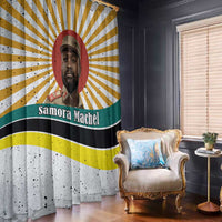 Samora Machel Window Curtain Radiant Sunburst Bold Anti-Colonial Quote Mozambique Liberation - African Revolutionary Art - Wonder Print Shop