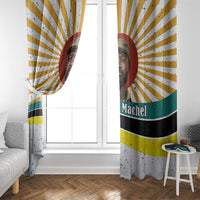 Samora Machel Window Curtain Radiant Sunburst Bold Anti-Colonial Quote Mozambique Liberation - African Revolutionary Art - Wonder Print Shop