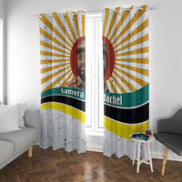 Samora Machel Window Curtain Radiant Sunburst Bold Anti-Colonial Quote Mozambique Liberation - African Revolutionary Art - Wonder Print Shop