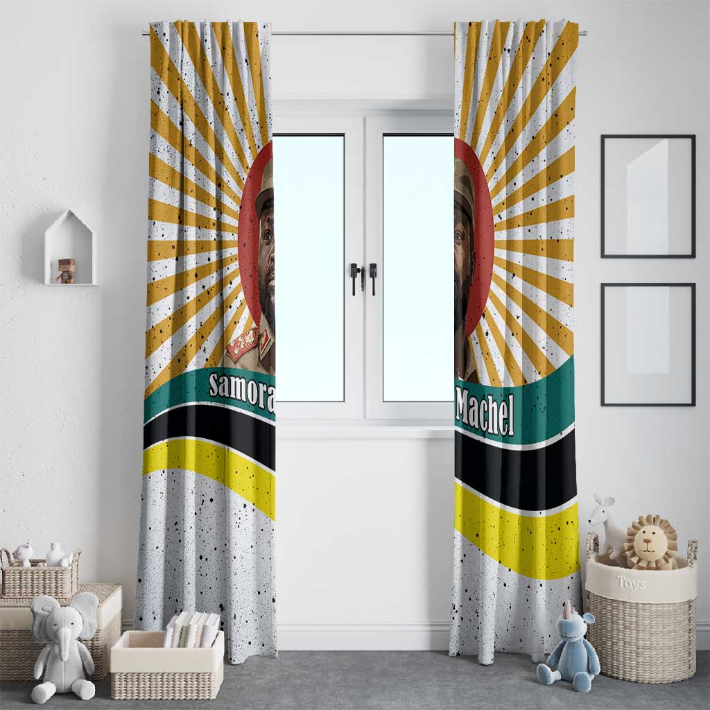 Samora Machel Window Curtain Radiant Sunburst Bold Anti-Colonial Quote Mozambique Liberation - African Revolutionary Art - Wonder Print Shop