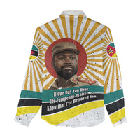 Samora Machel Women Casual Shirt Radiant Sunburst Bold Anti-Colonial Quote Mozambique Liberation - African Revolutionary Art - Wonder Print Shop