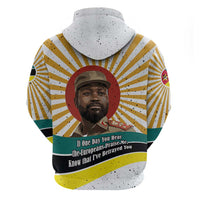 Samora Machel Zip Hoodie Radiant Sunburst Bold Anti-Colonial Quote Mozambique Liberation - African Revolutionary Art - Wonder Print Shop