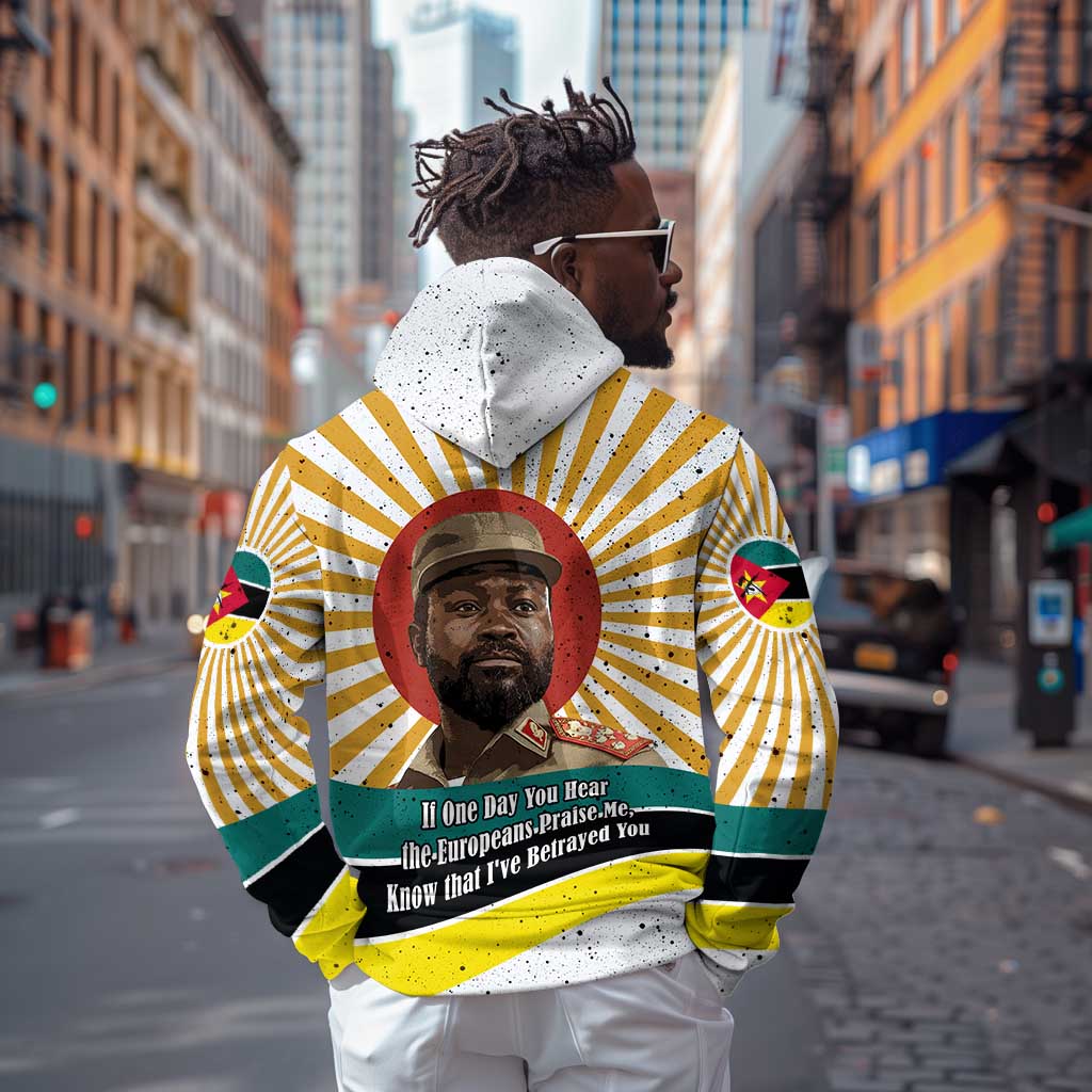 Samora Machel Zip Hoodie Radiant Sunburst Bold Anti-Colonial Quote Mozambique Liberation - African Revolutionary Art - Wonder Print Shop